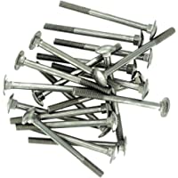 M5 (5 mm x 45 mm) - Perno de carro cuadrado (parcialmente roscado) - Acero inoxidable (A2) (paquete de 10)